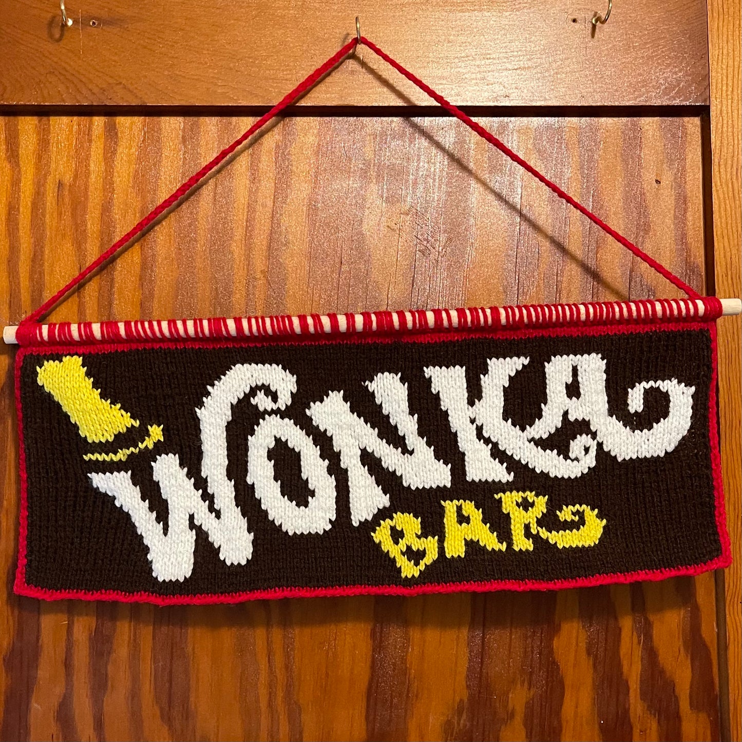 Wonka Bar - Hand Knit Wall Hang