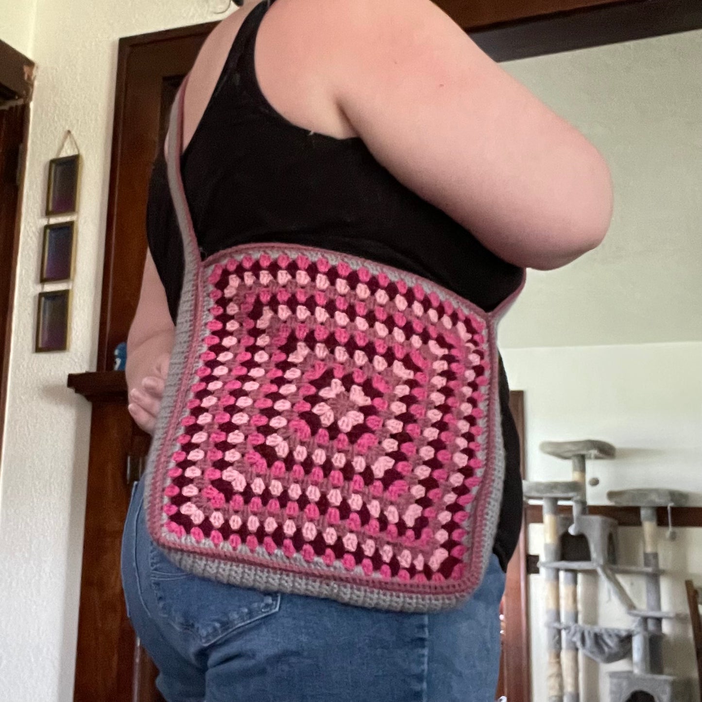 Pink Granny Square Bag