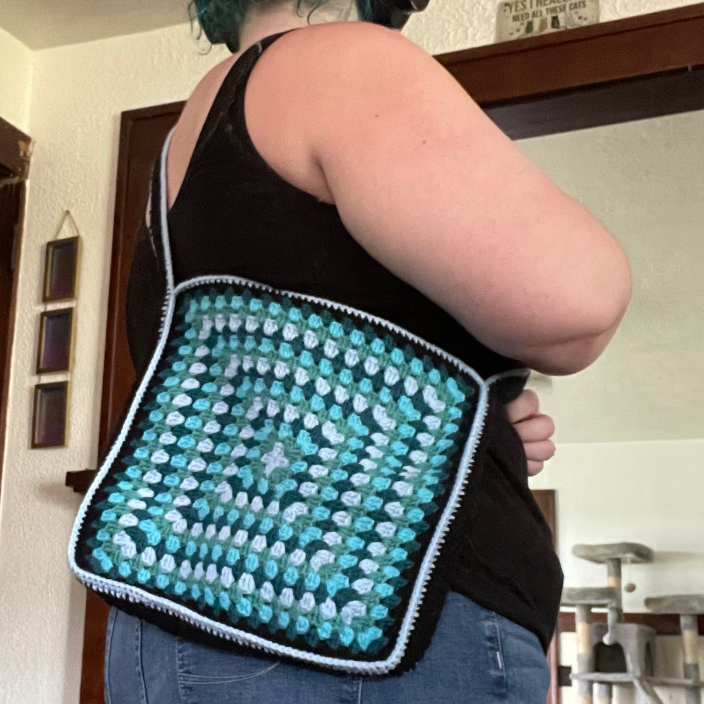 Blue Granny Square Bag