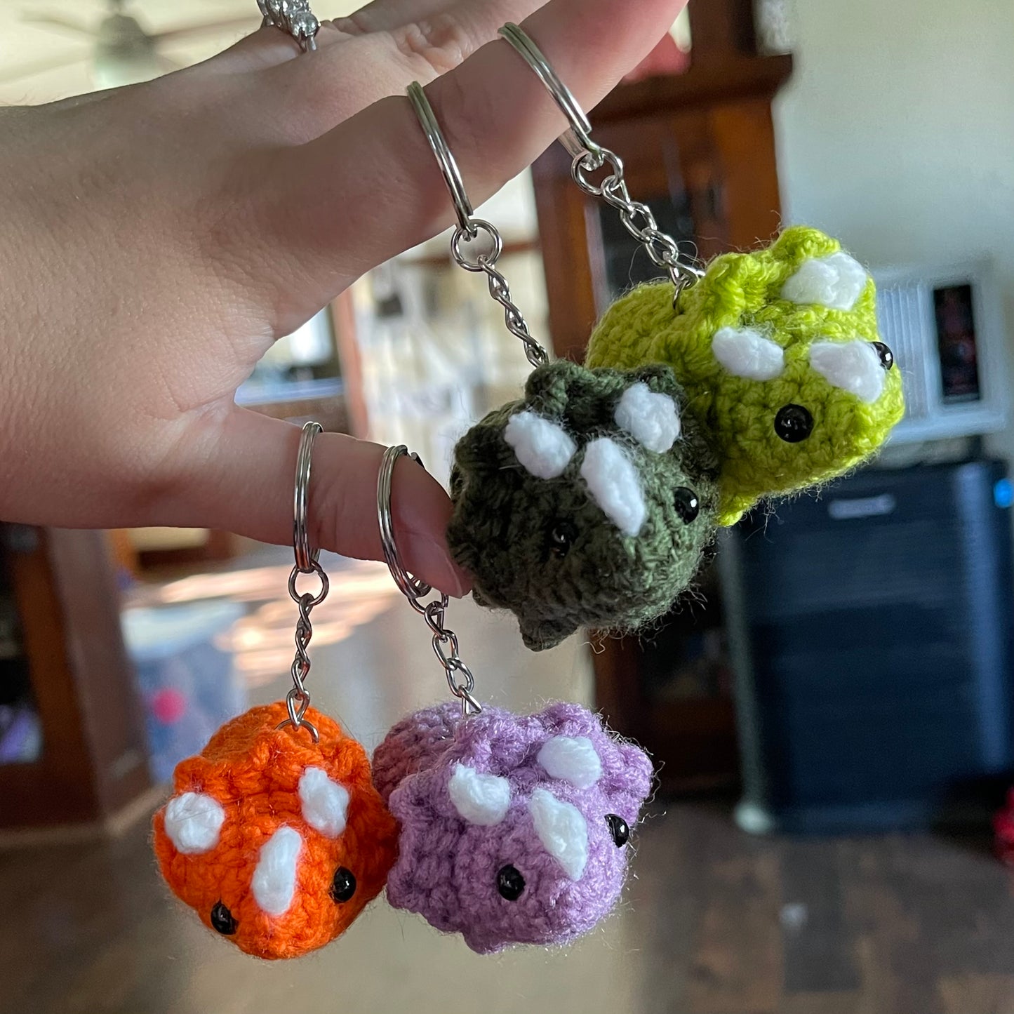 Triceratops Keychain