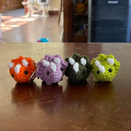 Triceratops Keychain