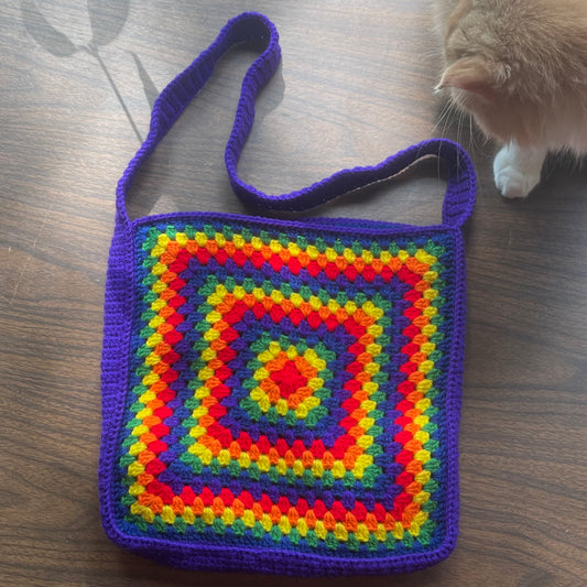 Rainbow Granny Square Bag